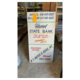 Hamel State Bank, W.S. Meyer  sign 24 x 48'