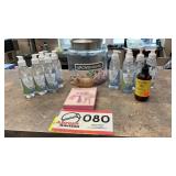 Candy jar, sanitizer, hand wash, pretty in pink