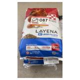 Layena chicken feed pellets.  4 bag.