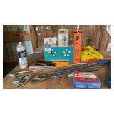 Chain binders, garage light, etc