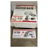 Heater base-2, live trap-1