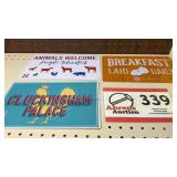 Purina metal signs 7 x 11'