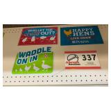 Purina metal signs 7 x 11'