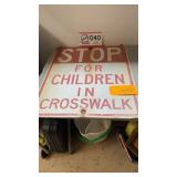 Stop for children in crosswalk sign 24 x 30'