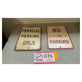 Parallel parking only, no double parking signs 1