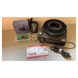 Slide Projector, Canon camera, charger