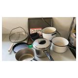 Pots  and pants, enamel wear, bake wear, etc