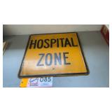 Hospital zone sign 24 x 24'