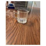 Clear glass cup