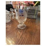 This is a vintage Jeannette Glass creamer in the
