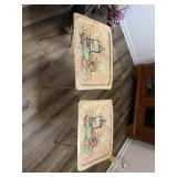 Two antique TV trays