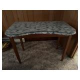Glass covered table