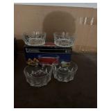 Glass bowl cup four in a set