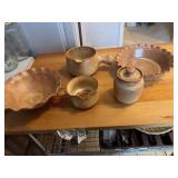 These rustic ceramic pieces resemble vintage