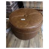Leather foot stool and misc