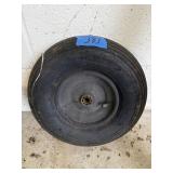 Wheel barrel, tire and rim and tire iron