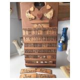 Wooden calendar