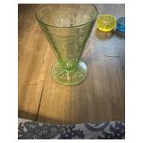 This is a vintage Belmont Rose Cameo green