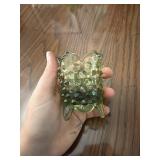 Green glass cup