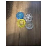 These are vintage pressed glass salt cellars,