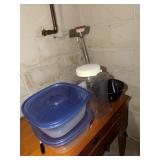 A box of miscellaneous dishes