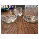 These clear glass pieces are likely part of a