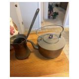 Brass kettle and cup
