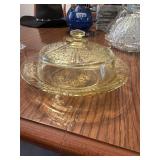 This is a Federal Glass Sharon Cabbage Rose a
