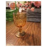 Orange glass cup