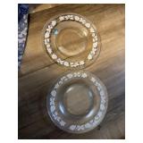 These vintage Anchor Hocking clear glass saucers