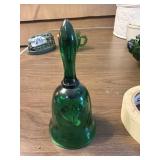Green glass bell
