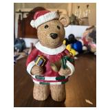 Christmas teddy bear figurine