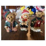 Christmas Bear figurine set