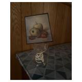 Four corded oil lamps