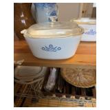 This vintage CorningWare casserole dish features