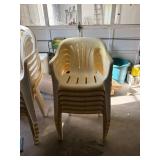 12 plastic lawn chairs
