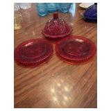 These are vintage Avon 1876 Cape Cod ruby red