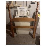 Twin size bed frame with headboard and footboard