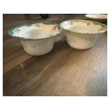 These appear to be vintage porcelain bowls,