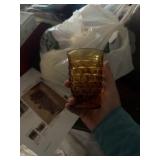 Orange glass cup