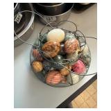 Rock eggs and basket