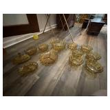 Orange glass dish set