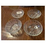 White glass bowls