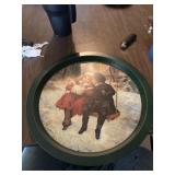Metal decorative Christmas plate