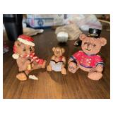 Christmas bear figurines