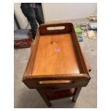 Antique hand carved handmade wooden tray