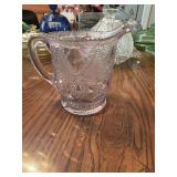 Purplish clear Compression glass cup