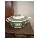 This is a vintage lidded casserole dish in the