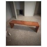 Wooden closet shoe shelf