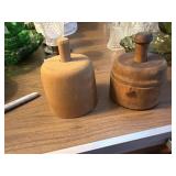 This appears to be an antique wooden butter mold